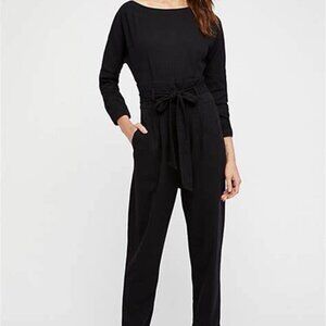 Free People Biffy Belted Jumpsuit Black Size 0